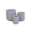 Tali 3 Piece Round Concrete Planter, Outdoor Indoor Large Planter Pots Containers with Drainage Holes for Set-2097808894