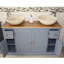 Oahu 1230mm Double Bathroom Vanity with Vessel Stone Basin-2124240330