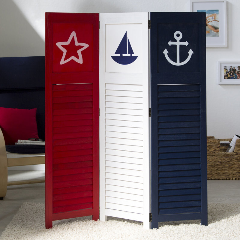 Monhegan 3 Panel Room Divider