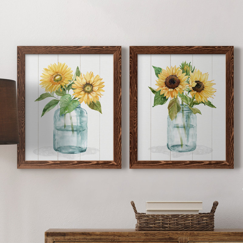 Sunny Day I - Ensemble de 2 peintures sur toiles encadrées, H 31,5 po x l 47 po x P 1,5 po, Érable