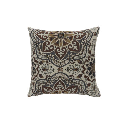 Damask Cotton Throw Pillow