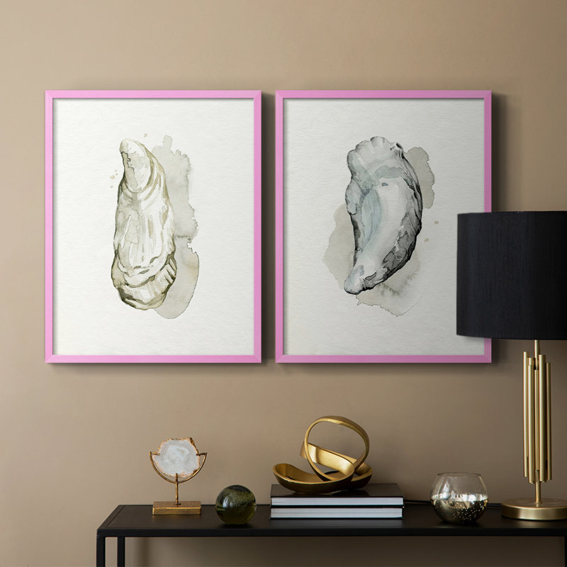 «Oysters on the Bay», reproduction encadrée I-Premium - prête à être accrochée - aucun clou requis - aucun clou requis, Rose