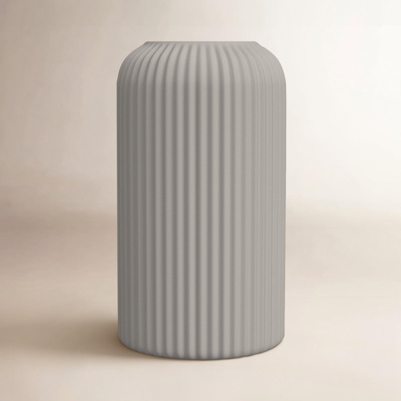 Vase de table intérieur / extérieur Munich, Gris, H 6,3 po x l 3,5 po x P 3,5 po