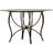 Almat Round Glass Top with Iron Base Dining Table