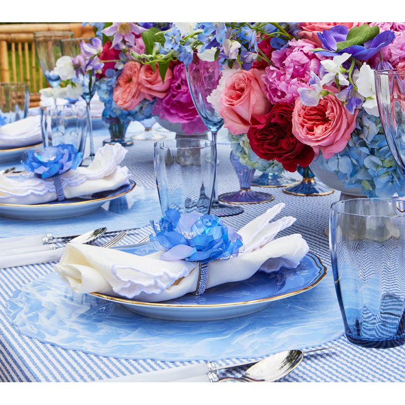 Gardenia Napkin Ring, Periwinkle
