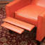 Fauteuil inclinable à dossier poussoir pour décoration intérieure élégante - orange
