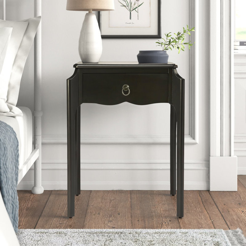 Zaniyah 1 Drawer Nightstand, Dark Brown