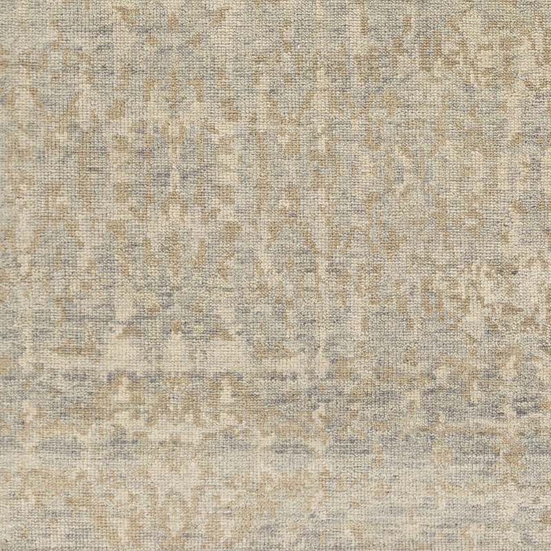 Tapis gris anthracite / beige clair / beige en laine noué à la main Hoya, Rectangle 8 pi x 10 pi