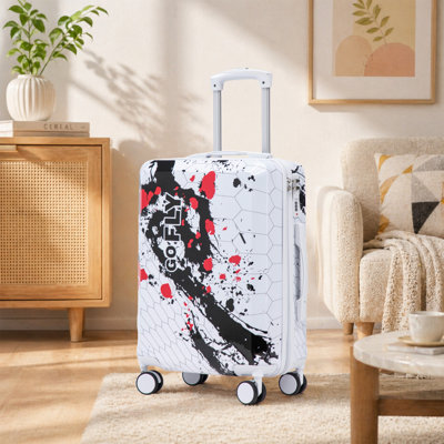 Valise à roulettes de 20 pouces avec coque en polycarbonate durable, roues lisses à 360 degrés, serrure à combinaison sécurisée et conception légère pour un voyage sans effort.