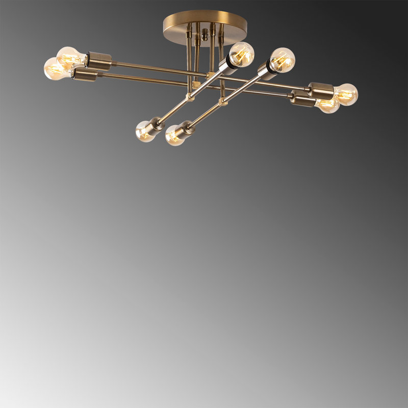 Paulie 8 - Light Sputnik Chandelier, Copper