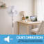 16" Pedestal Fan with Oscillation, Adjustable Height