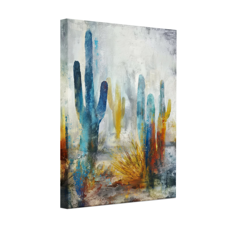 Plantes et fleurs, cactus du désert, reproduction d'art sur toile, H 30 po x l 20 po