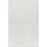 Rectangle Geometric Hand Tufted Wool Area Rug in Gray