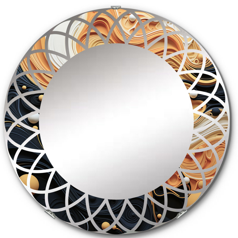 Gullerson - Miroir mural moderne rond, 24 po x 24 po