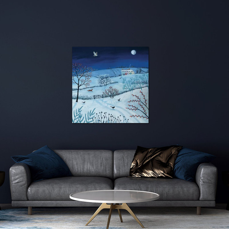 «One Snowy Night» par Jo Grundy - impression non encadrée, H 24 po x l 24 po x P 0,25 po