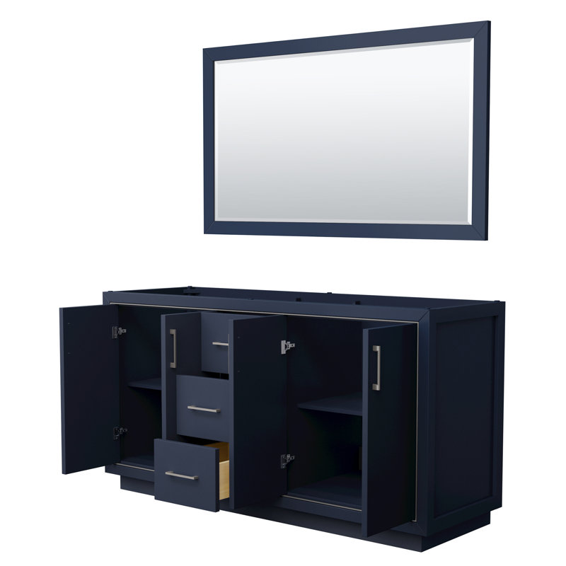 Icon 59.25" Single Bathroom Vanity Base Only, Dark Blue