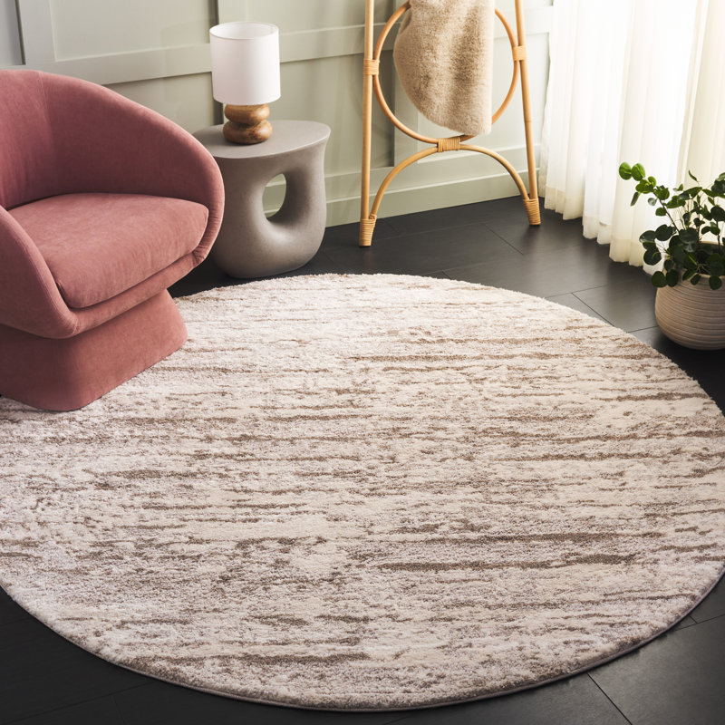 Kianni Performance Abstract Rug, Round 6'7"