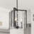 Hickmon 3-Light Semi-Flush with Hammered Water Glass Shade-695623493