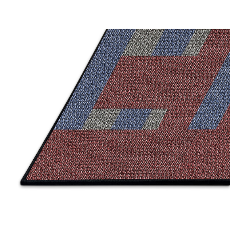 Rouge Tapis décoratif, Rectangle 5 pi x 7 pi