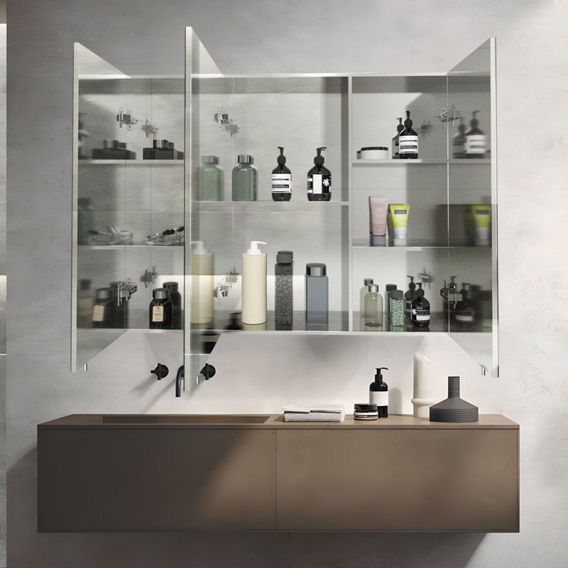 Gerding 39.3'' W 23.6'' H Frameless Medicine Cabinet With Mirror And Led
