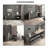 47.24"Luxury Gray Solid Wood Vanity Desk