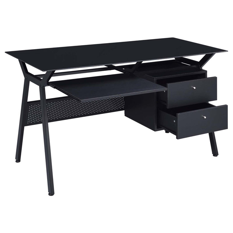 Bureau d'ordinateur à 2 tiroirs