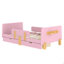 Lit plateforme simple avec tiroirs de rangement, structure de lit en bois massif avec garde-corps-726662752-726662686