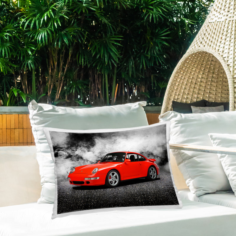 Coussin d'extérieur Bold Red Car Design par Mark Rogan