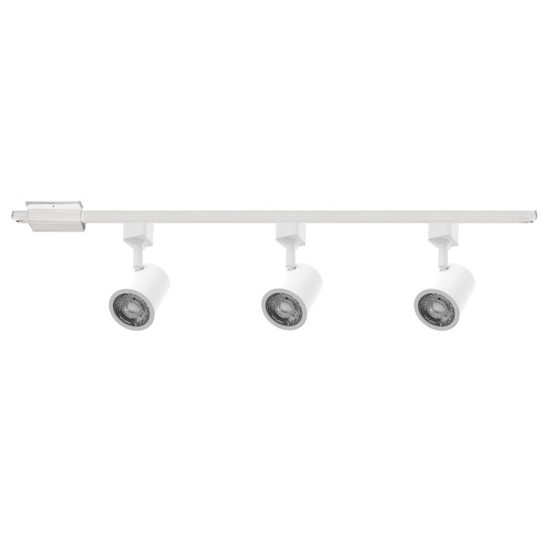 Charge 48" 3 -Light LED Track Track Kit with Dimmable and Adjustable Head, White