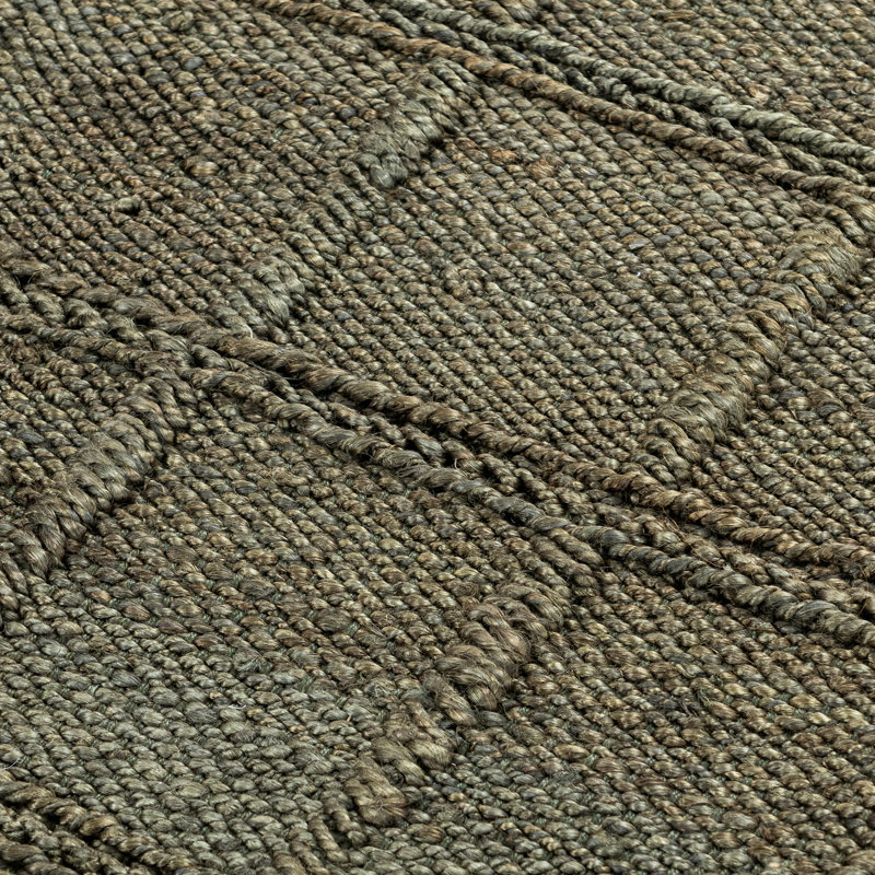 Aberdeen Handwoven Jute Accent Rug, Green, Rectangle 2' x 3'