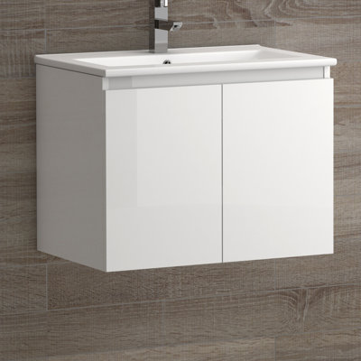 Jasso 24'' Single Bathroom Vanity with Ceramic Top