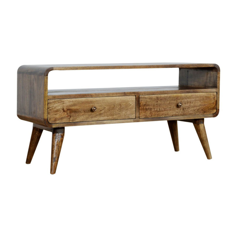 Charie Solid Wood Storage Credenza, Gray