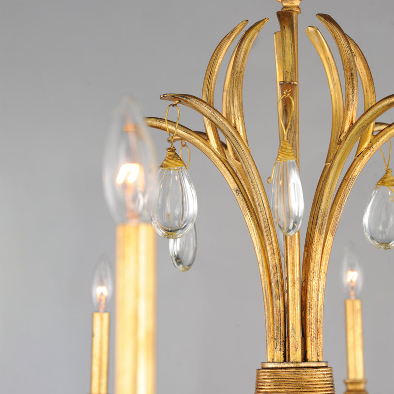 Stretford 8 - Light Steel Dimmable Classic / Traditional Chandelier