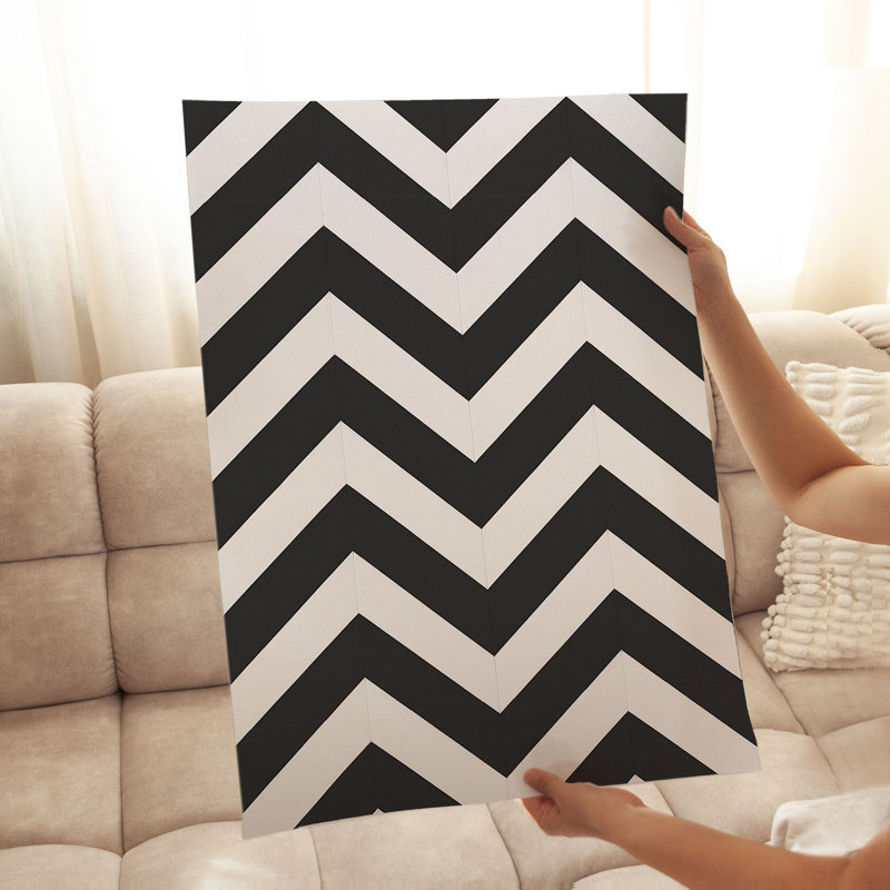 Abstract Chevron Pattern IV Retro Unframed Art Print, 36" H x 24" W