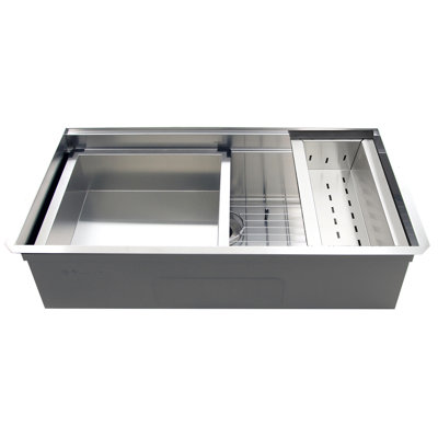 Nantucket Sinks Pro Series 36'' W Single Bowl Stainless Steel Undermount Kitchen Sink