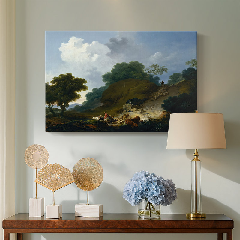 Jean "The Return of the Herd" - Art mural de qualité musée sur toile tendue, 8 x 12