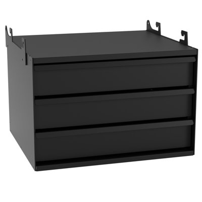  Classroom Metal Fabrication Prep Table, Under Mount Metal Cabinet, 100Lb Capacity, Tool Storage, Flush Handles, Made In The USA