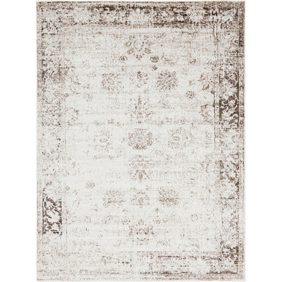 Tapis rond kaki Mangine Ikat