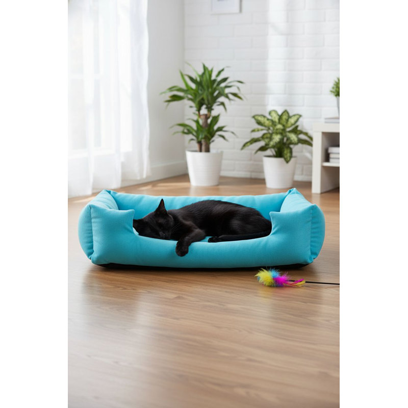 Lit pour animal de compagnie, Bleu, Taille moyenne: L 19,69 po x l 13,78 po