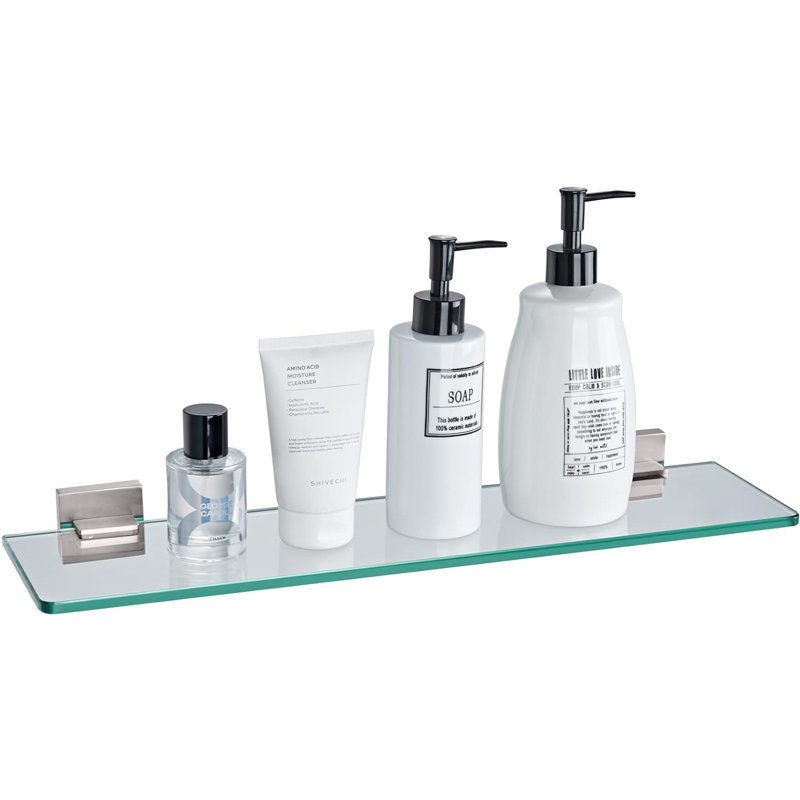 Jubal Glass Bathroom Shelves