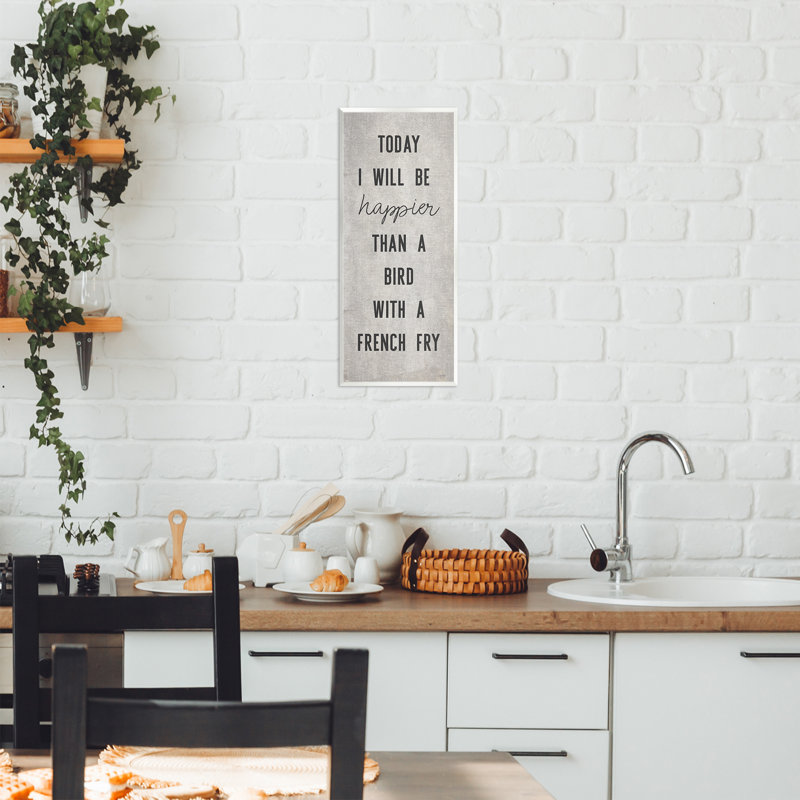 Oiseau avec une frite, plaque murale, design par Lux + Me Designs