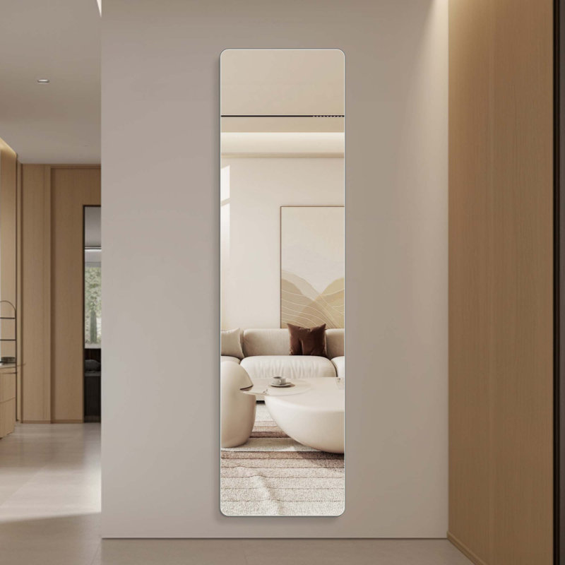 Miroir mural rectangulaire pleine longueur, miroir de coiffeuse en verre argenté sans cuivre de 5 mm d'épaisseur pour chambre et garde-robe, dos incassable