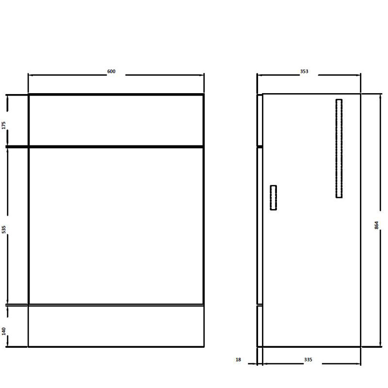 Nuie Fusion LPF Under Sink Cabinet, Oak