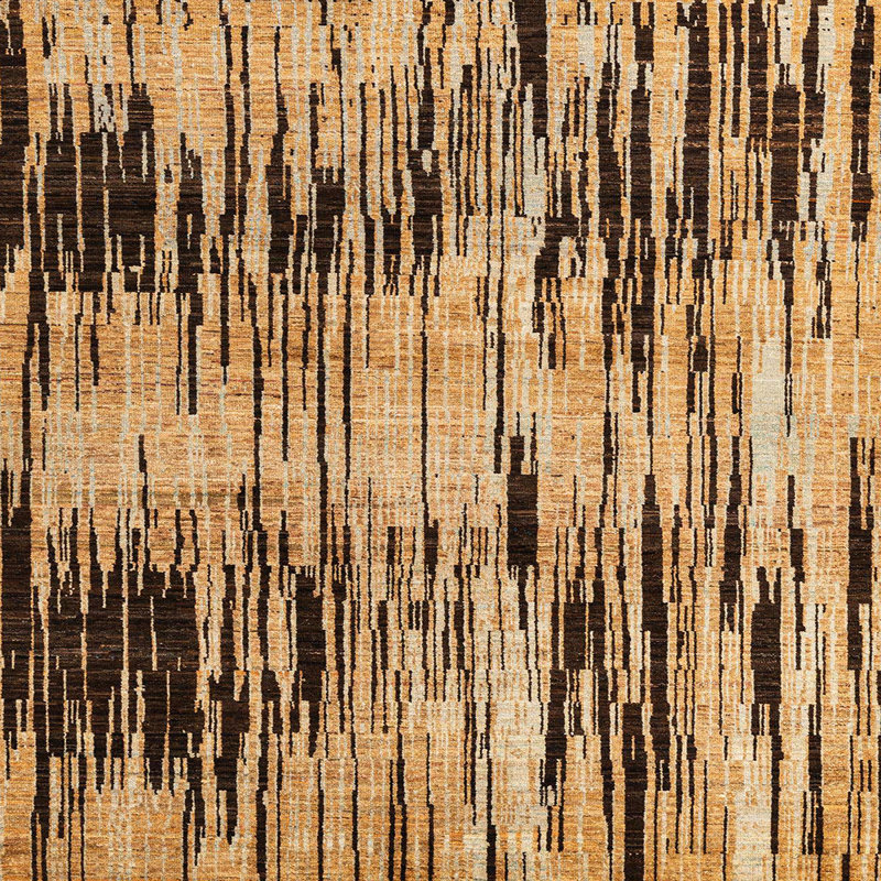 Tapis abstrait moderne 4277, Carré 5 pi