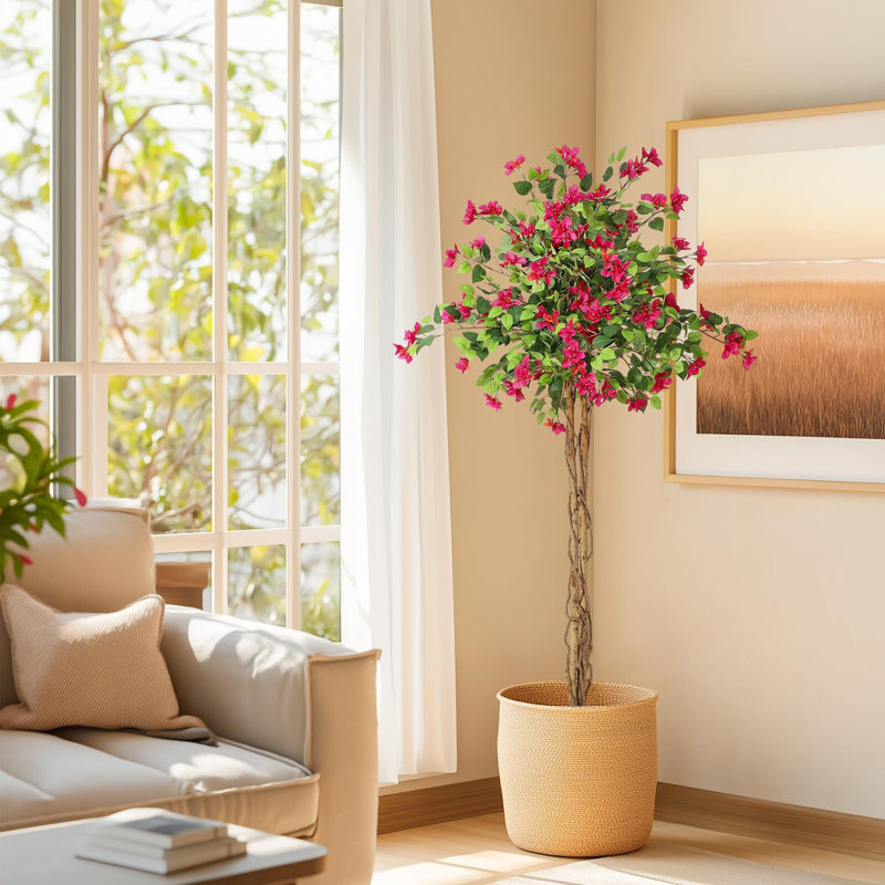 Bougainvilliers artificiels, grands arbres de bougainvilliers en pot, H 60 po x l 33 po x P 33 po