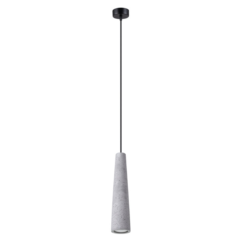 1 - Light White Cylinder Pendant, Grey