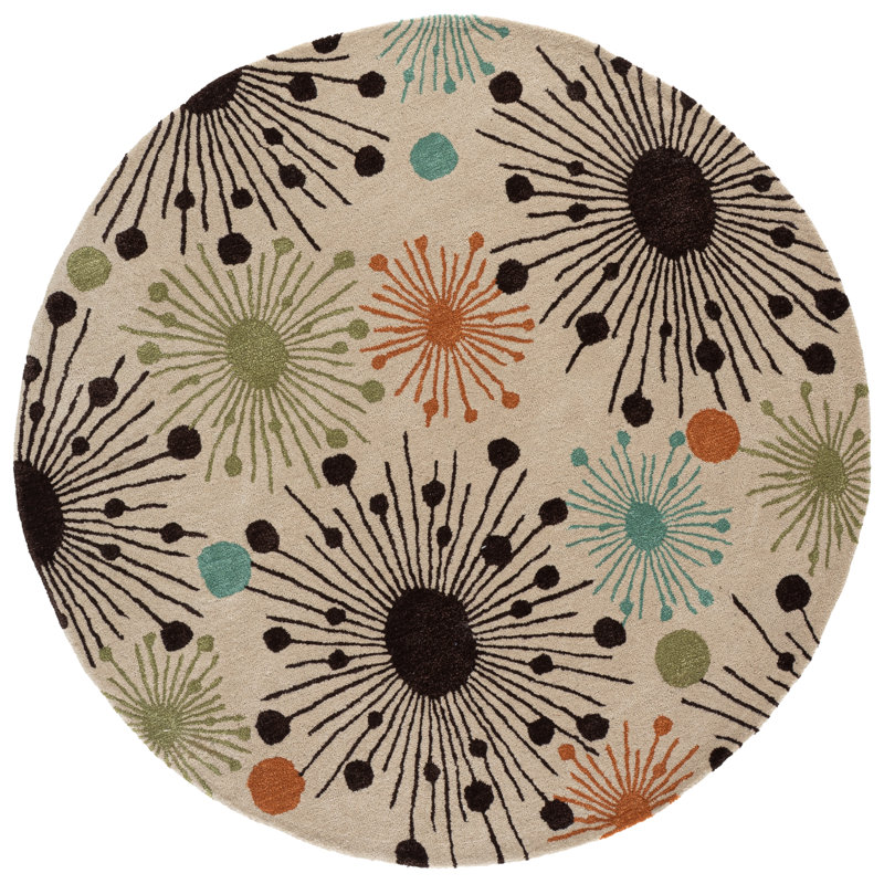 Tapis touffeté à la main Amier, Rond 6 pi