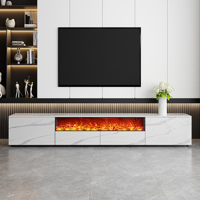 Meuble télé moderne et simple avec foyer électronique
