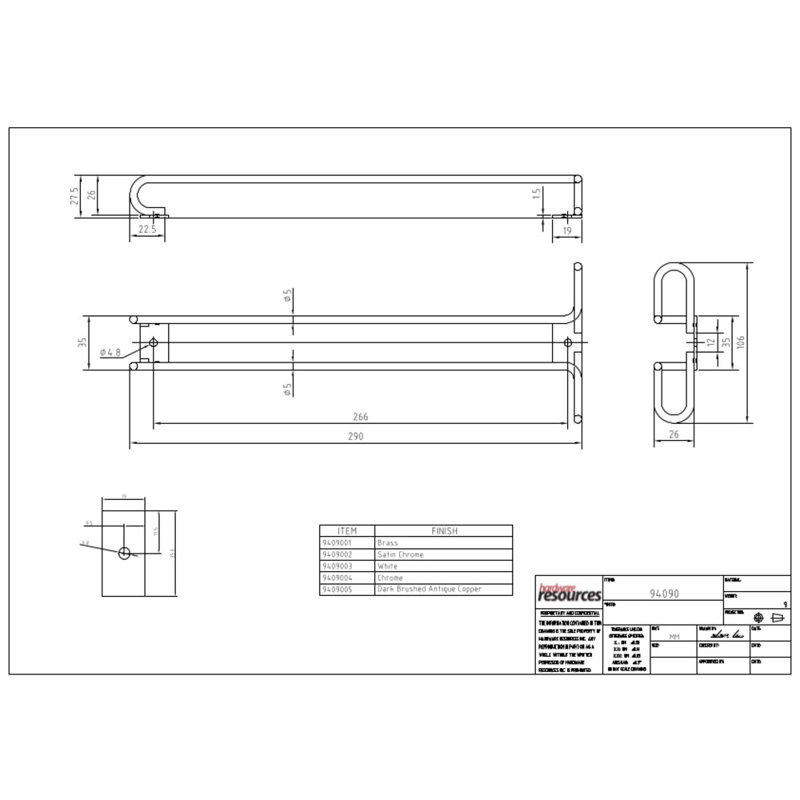 Satin Chrome 11-7/16" x 1" x 1-3/8" Stem Glass Holder, Chrome
