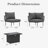 Outdoor Patio Woven Rope Wicker Modular 5 Pieces Sectional Set With Fire Pit Table And Cushions-1333040116